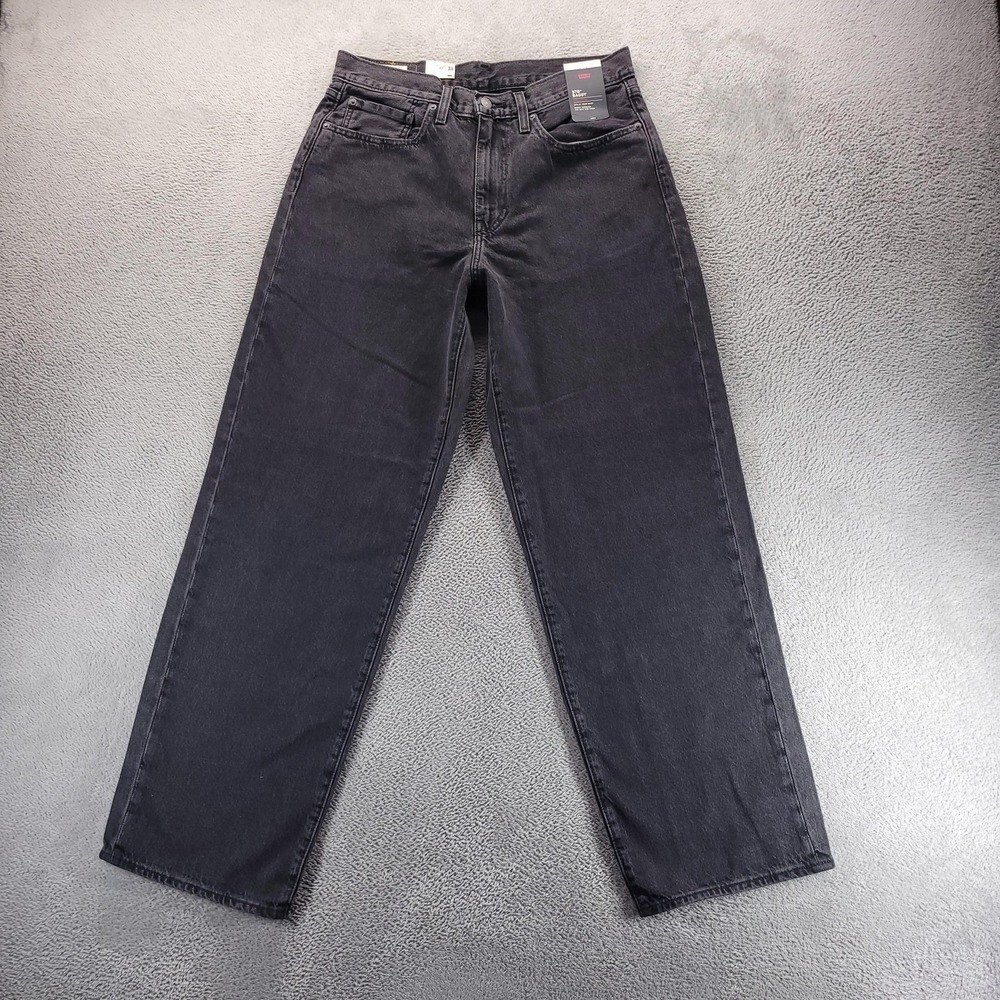 Levi's Jeans Mens 32x34 Black 578 Baggy Relaxed Straight Dark Wash Denim NWT